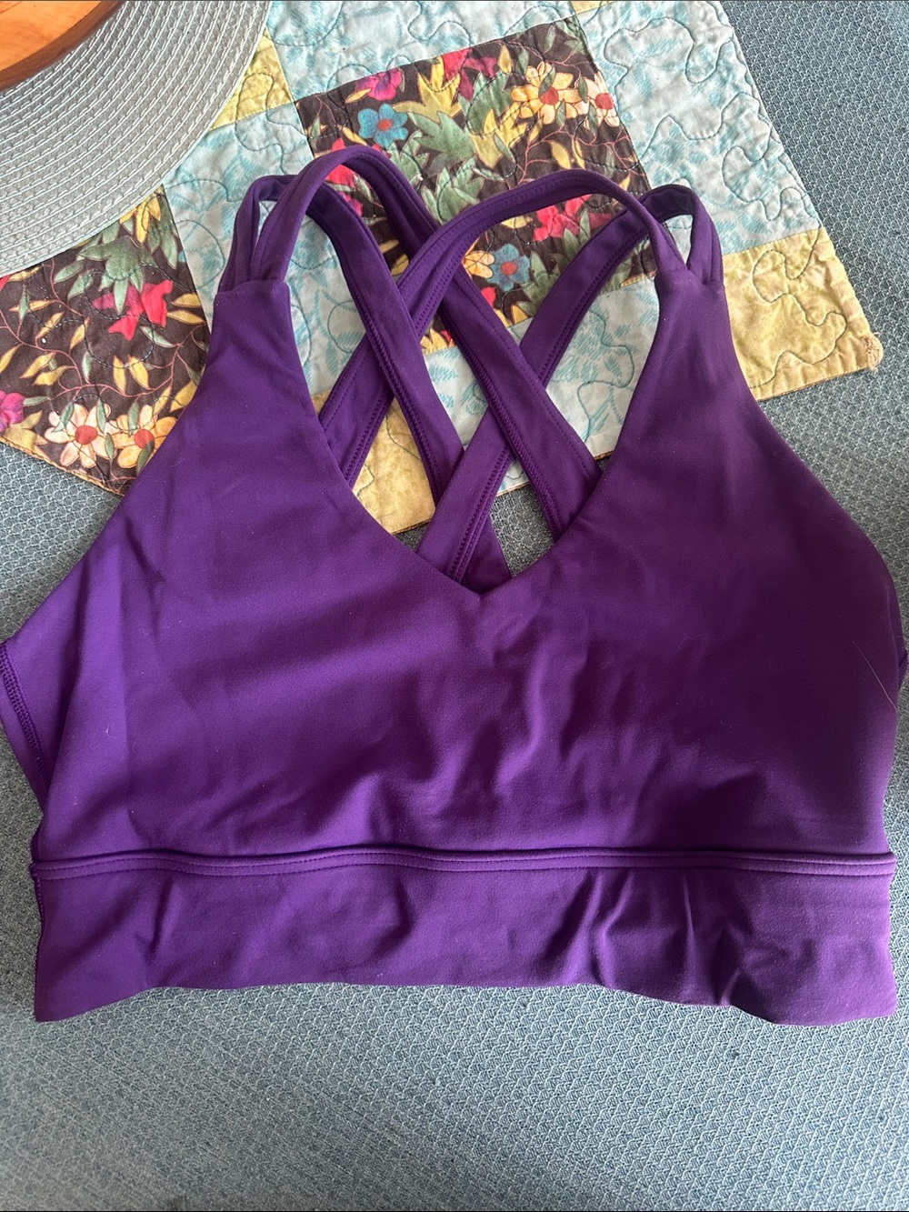 Skirt Sports All In Long, Purple Strappy Sports Bra